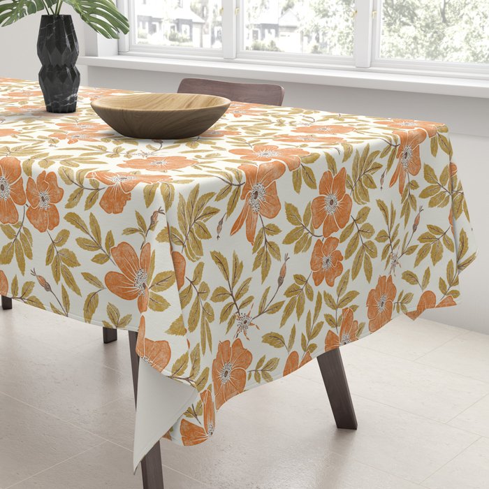 Wild Mountain Roses - vintage autumn leaves  Tablecloth Gallery Image 3