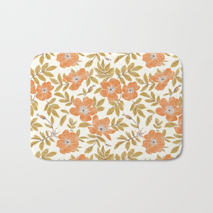 Wild Mountain Roses - vintage autumn leaves  Bath Mat Gallery Image 1