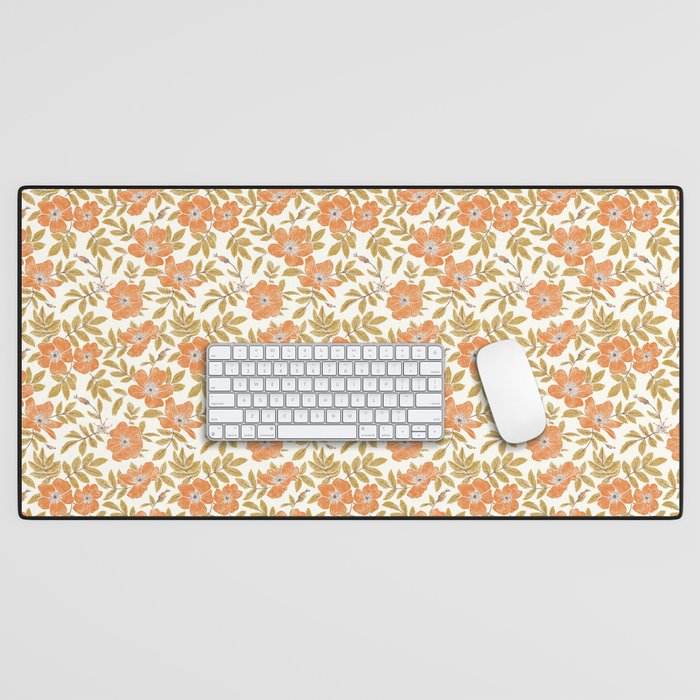 Wild Mountain Roses - vintage autumn leaves  Desk Mat Gallery Image 1