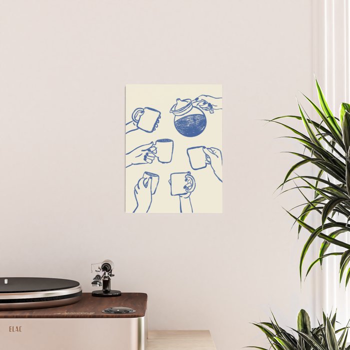 Coffee Hands Art Print Poster Gallery Image 2