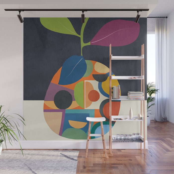 Abstract fruit shapes 01 Wall Mural Gallery Image 1