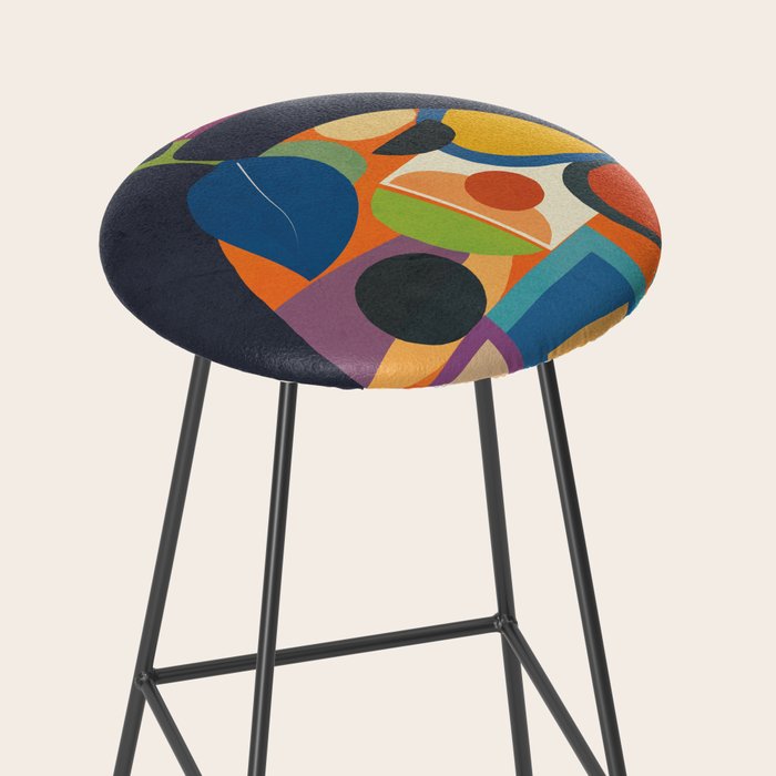 Abstract fruit shapes 01 Stool Gallery Image 2