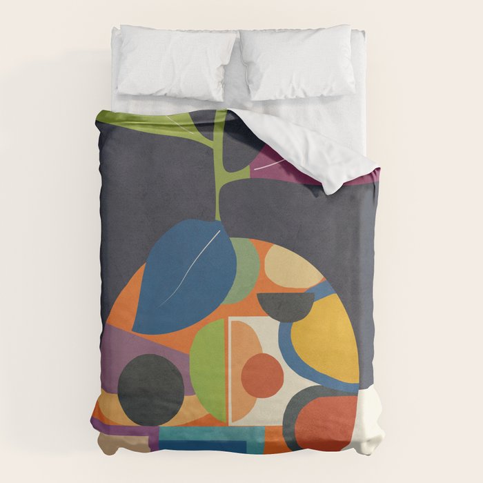 Abstract fruit shapes 01 Duvet Cover Gallery Image 1