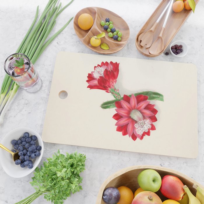 Cereus cactus by Clarissa Munger Badger, "Floral Belles," 1866 (benefitting The Nature Conservancy) Cutting Board Gallery Image 2