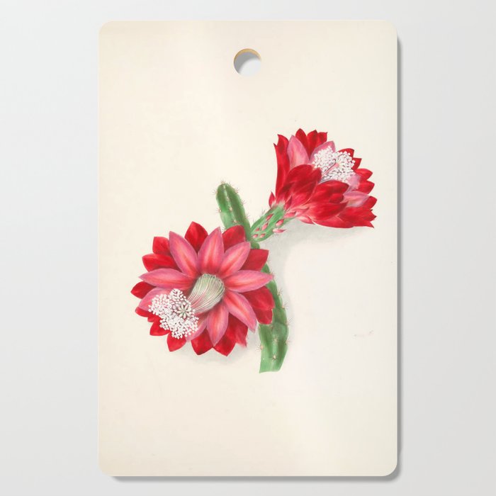 Cereus cactus by Clarissa Munger Badger, "Floral Belles," 1866 (benefitting The Nature Conservancy) Cutting Board Gallery Image 1