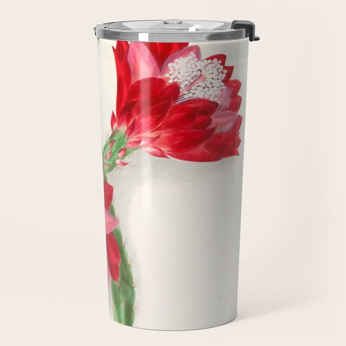 Cereus cactus by Clarissa Munger Badger, "Floral Belles," 1866 (benefitting The Nature Conservancy) Travel Mug Gallery Image 2
