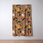 Pressed Flower Illustration Pattern  Window Curtain Gallery Image 3