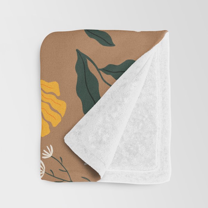 Pressed Flower Illustration Pattern  Throw Blanket Gallery Image 3