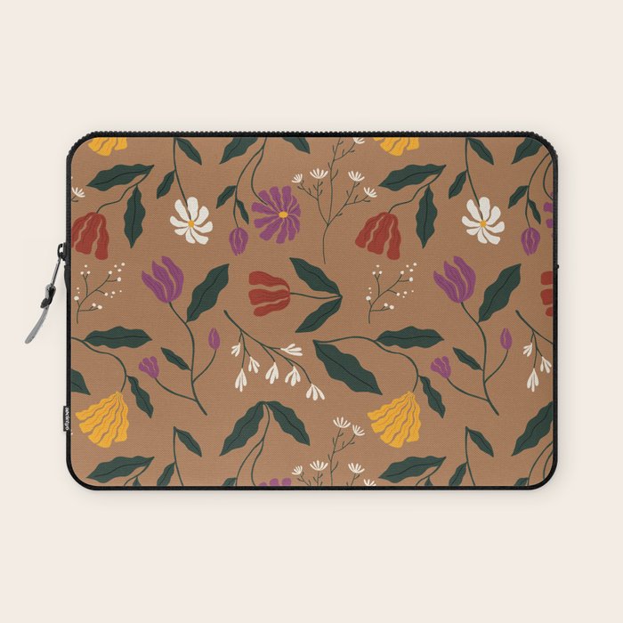 Pressed Flower Illustration Pattern  Laptop Sleeve Gallery Image 1
