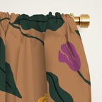 Pressed Flower Illustration Pattern  Window Curtain Gallery Image 2