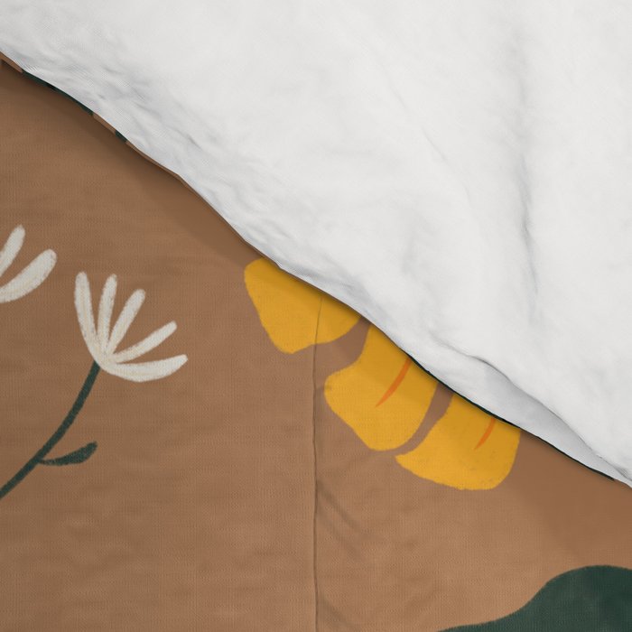 Pressed Flower Illustration Pattern  Comforter Gallery Image 4
