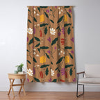 Pressed Flower Illustration Pattern  Window Curtain Gallery Image 5