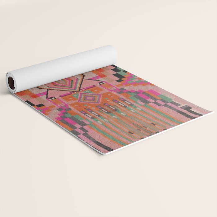 Geometric Tribal Guardian Abstract Textile Art Yoga Mat Gallery Image 2
