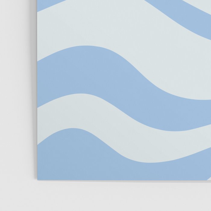 Soft Liquid Swirl Abstract Pattern Square in Powder Blue Poster Gallery Image 3
