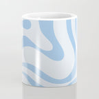 Soft Liquid Swirl Abstract Pattern Square in Powder Blue Coffee Mug Gallery Image 4