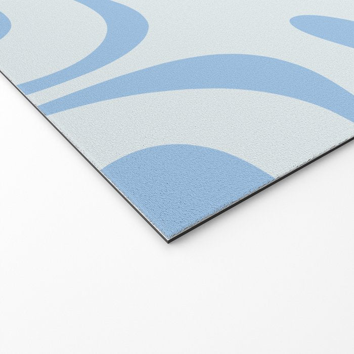 Soft Liquid Swirl Abstract Pattern Square in Powder Blue Welcome Mat Gallery Image 2