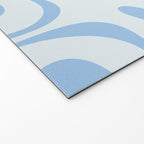 Soft Liquid Swirl Abstract Pattern Square in Powder Blue Welcome Mat Gallery Image 2