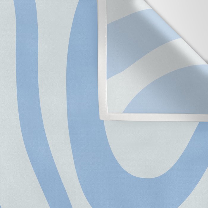 Soft Liquid Swirl Abstract Pattern Square in Powder Blue Wall Tapestry Gallery Image 3
