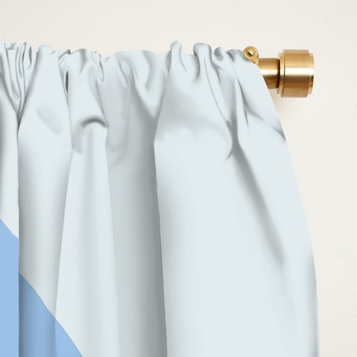 Soft Liquid Swirl Abstract Pattern Square in Powder Blue Window Curtain Gallery Image 2