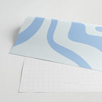 Soft Liquid Swirl Abstract Pattern Square in Powder Blue Wrapping Paper Gallery Image 2