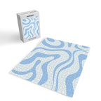Soft Liquid Swirl Abstract Pattern Square in Powder Blue Jigsaw Puzzle Gallery Image 2