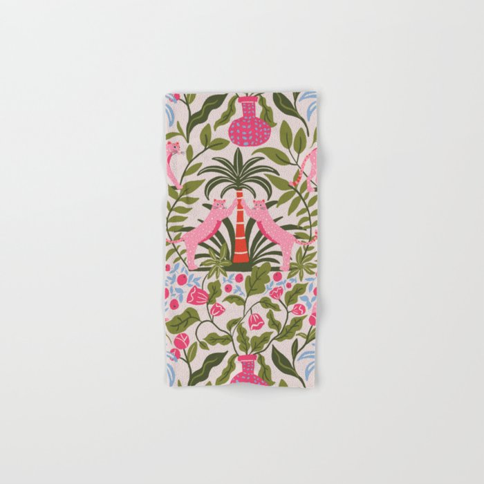 Modern Preppy Leopard Cat Jungle Oasis Bath Towel Gallery Image 1