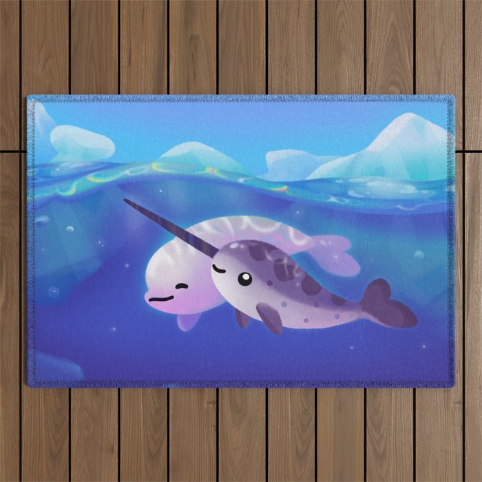 Beluga and Narwhal Outdoor Rug Gallery Image 1
