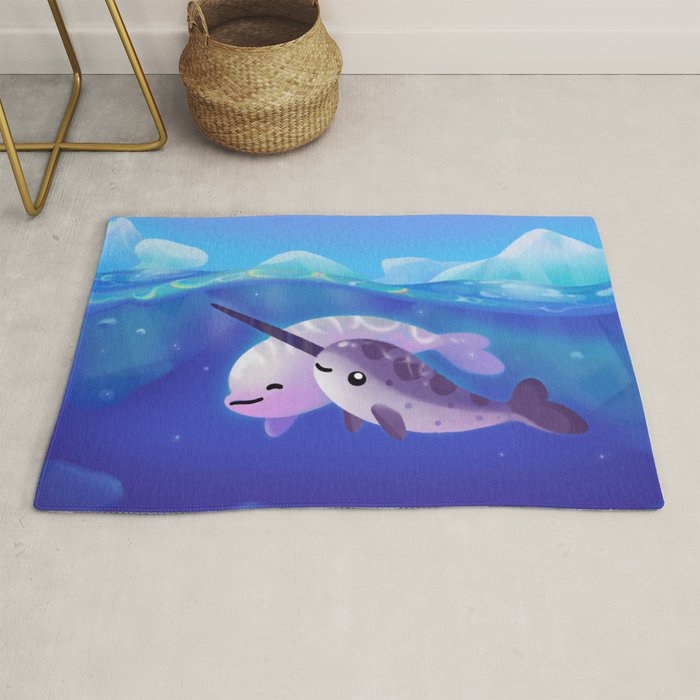 Beluga and Narwhal Rug Gallery Image 1