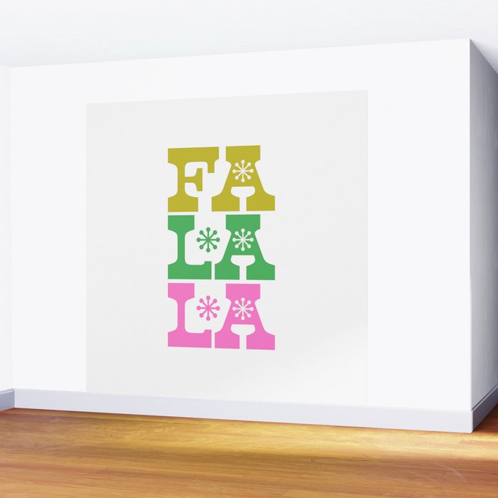 Fa La La- Pink & Green Wall Mural Gallery Image 2