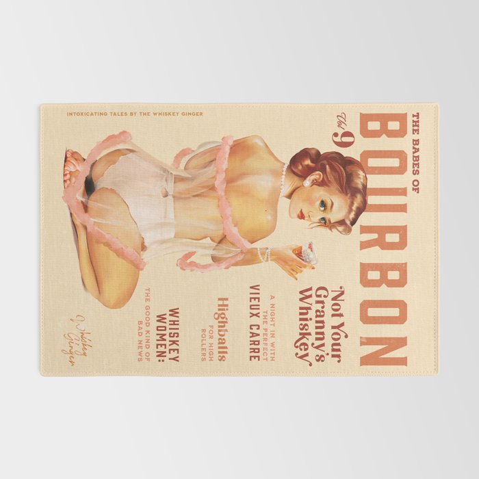 The Babes Of Bourbon Vol. 9 - Vintage Pinup Art Rug Gallery Image 2