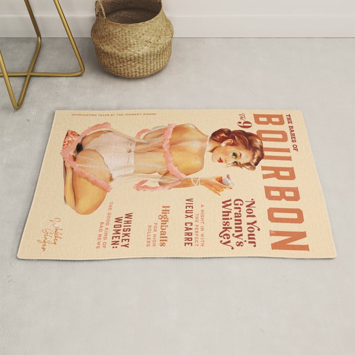 The Babes Of Bourbon Vol. 9 - Vintage Pinup Art Rug Gallery Image 1