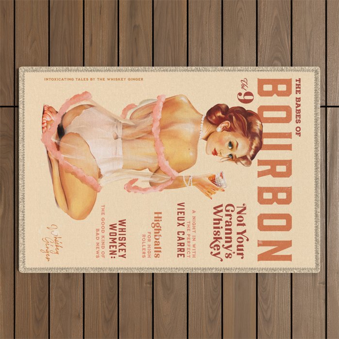 The Babes Of Bourbon Vol. 9 - Vintage Pinup Art Outdoor Rug Gallery Image 1