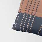 Spotted Stripes, Terracotta and Navy Blue Pillow Sham Gallery Image 4