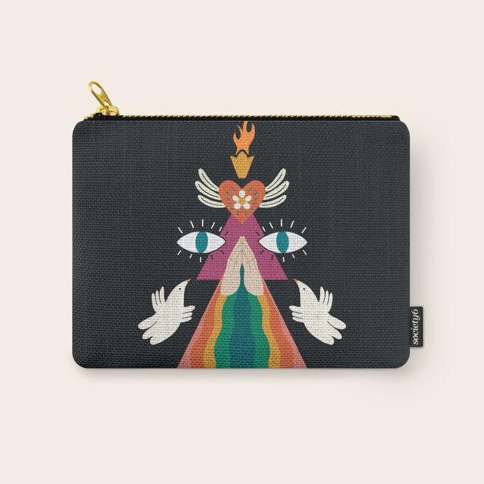 Rainbow Blessings  Carry All Pouch Gallery Image 1