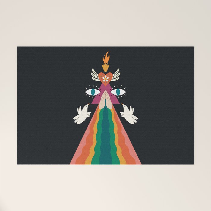 Rainbow Blessings  Welcome Mat Gallery Image 1