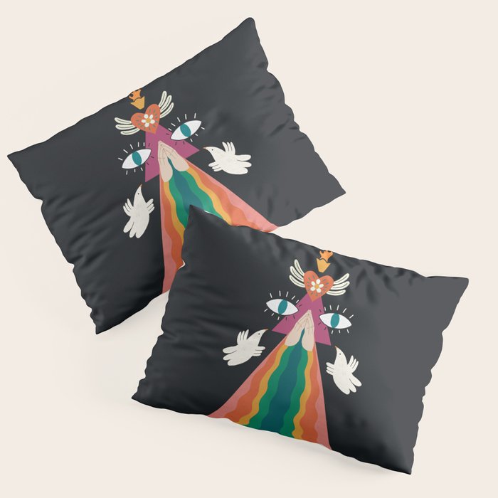 Rainbow Blessings  Pillow Sham Gallery Image 1
