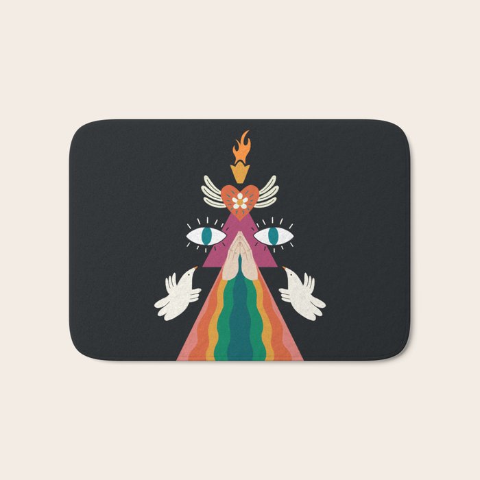Rainbow Blessings  Bath Mat Gallery Image 1