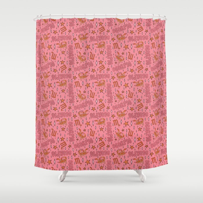 Scorpio Print Shower Curtain Gallery Image 1