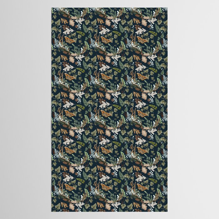 Bohemian leafy forest at night Tablecloth Gallery Image 2