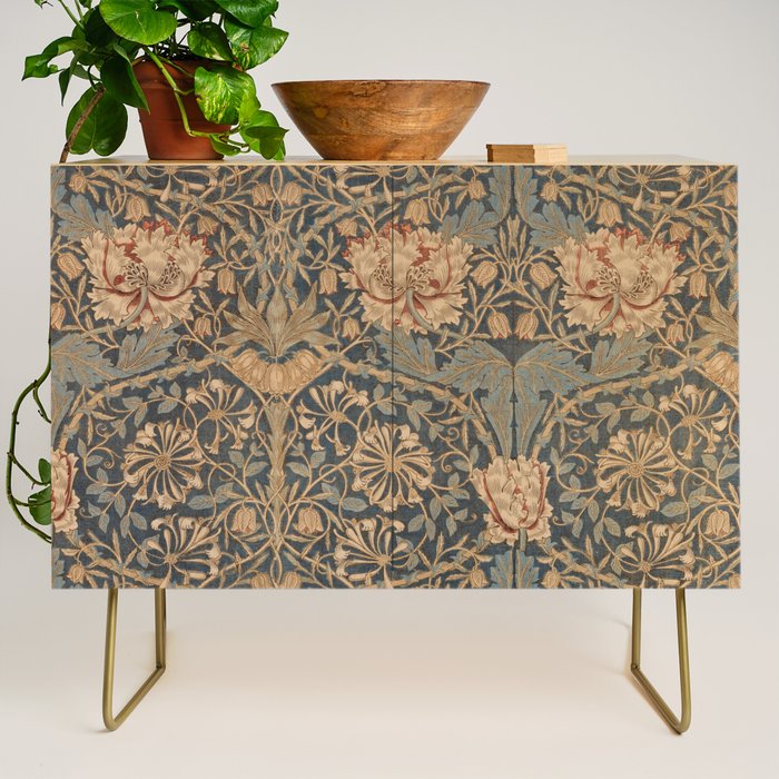 Honeysuckle by William Morris 1876 Antique Vintage Victorian Jugendstil Art Nouveau Retro Pattern Credenza Gallery Image 1