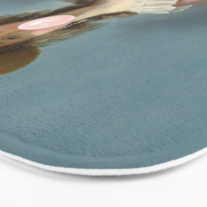 Bubble Gum Diva in a Straw Hat Bath Mat Gallery Image 3