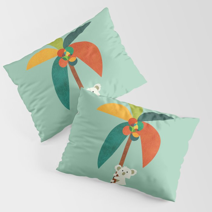 Koala on Coconut Tree Pillow Sham Gallery Image 3