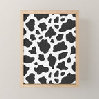 Black and White Cow Print Mini Art Print Gallery Image 1