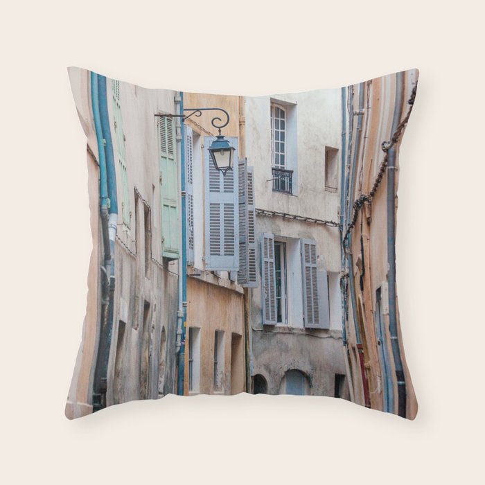 Aix-en-Provence Street #1, French Riviera Throw Pillow Gallery Image 1