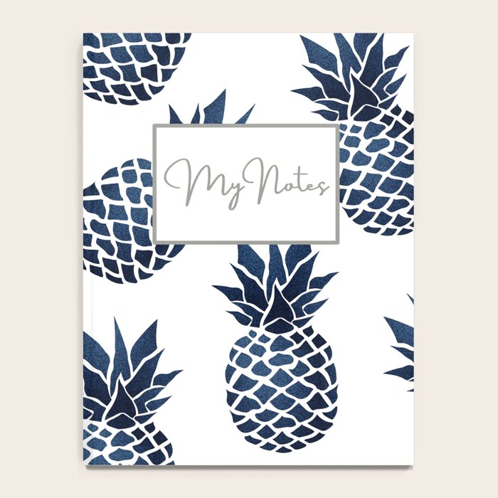 Pineapple Blue Denim Notebook Gallery Image 4