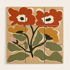 big blooming matisse flower  Wood Wall Art Gallery Image 1