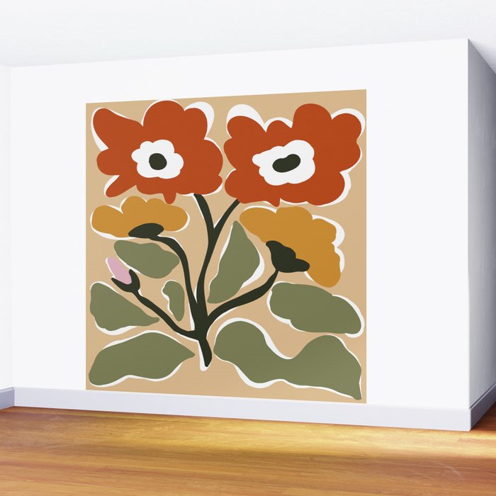 big blooming matisse flower  Wall Mural Gallery Image 2