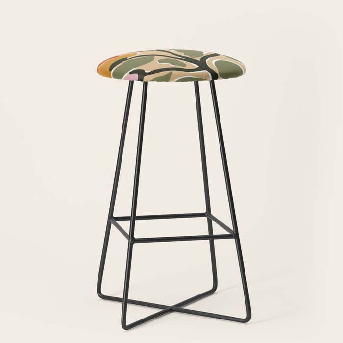 big blooming matisse flower  Stool Gallery Image 1