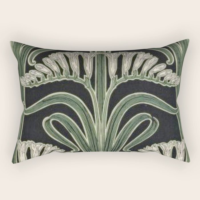Art Nouveau Botanical Rectangular Pillow Gallery Image 2