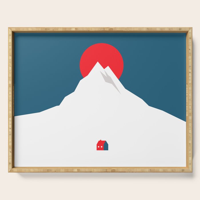 The foot of the mountain Serving Tray Gallery Image 1